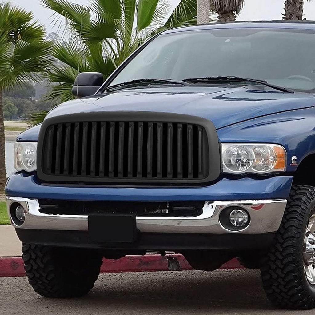 02-05 Dodge Ram 1500/2500/3500 Vertical Fence Style Grille - Matte Black