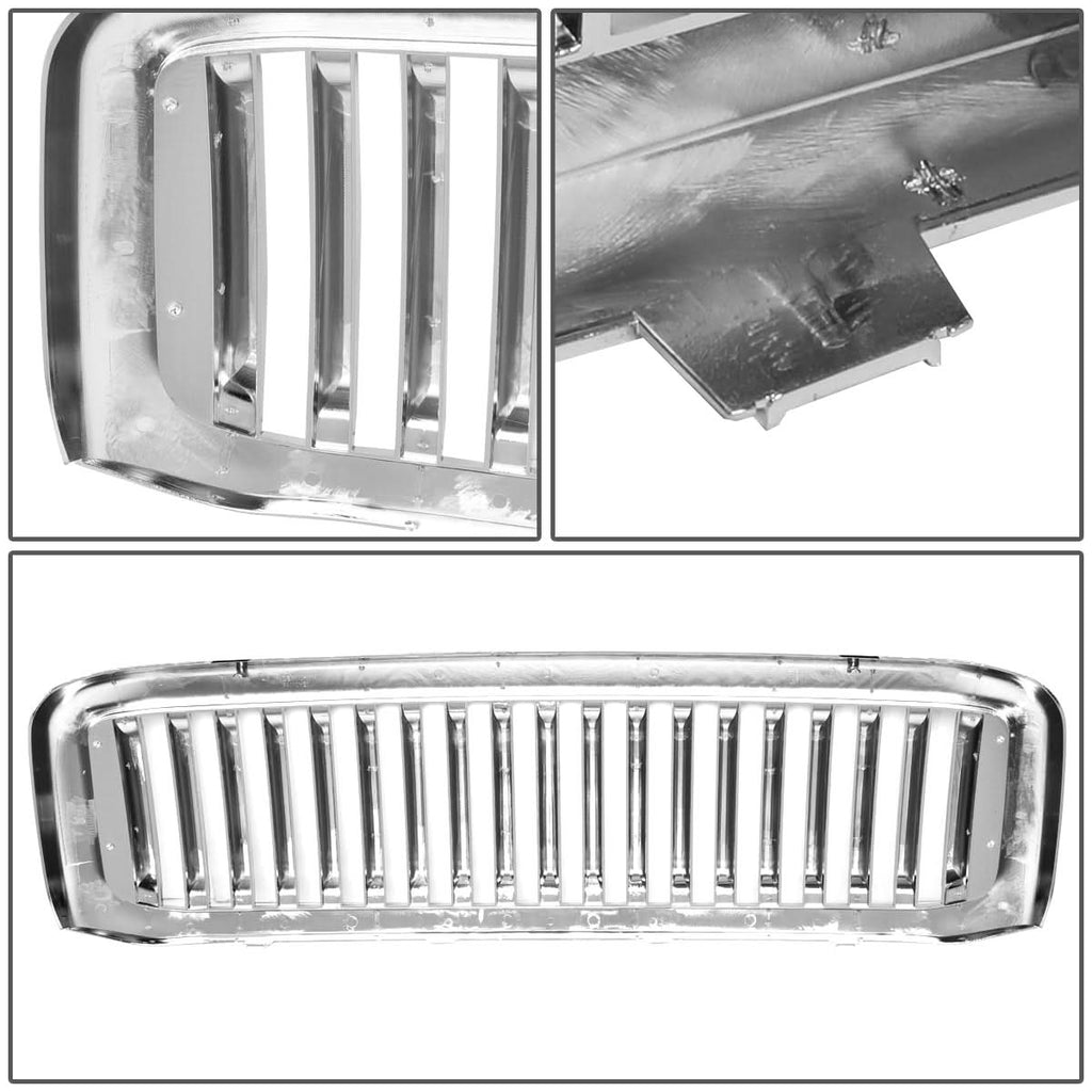 99-04 Ford F-250 F-350 F-450 F-550 Vertical Fence Style Chrome Grille