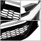 16-17 Honda Accord Honeycomb Style Front Grille Black Chrome