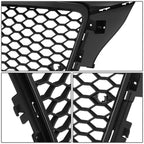 2009-2013 Audi A3 RS4 Style Grille with Parking Sensor Holes - Matte Black