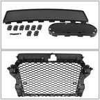 2014-2016 Audi A3 RS4 Style Grille Chrome Bezel Gloss Black