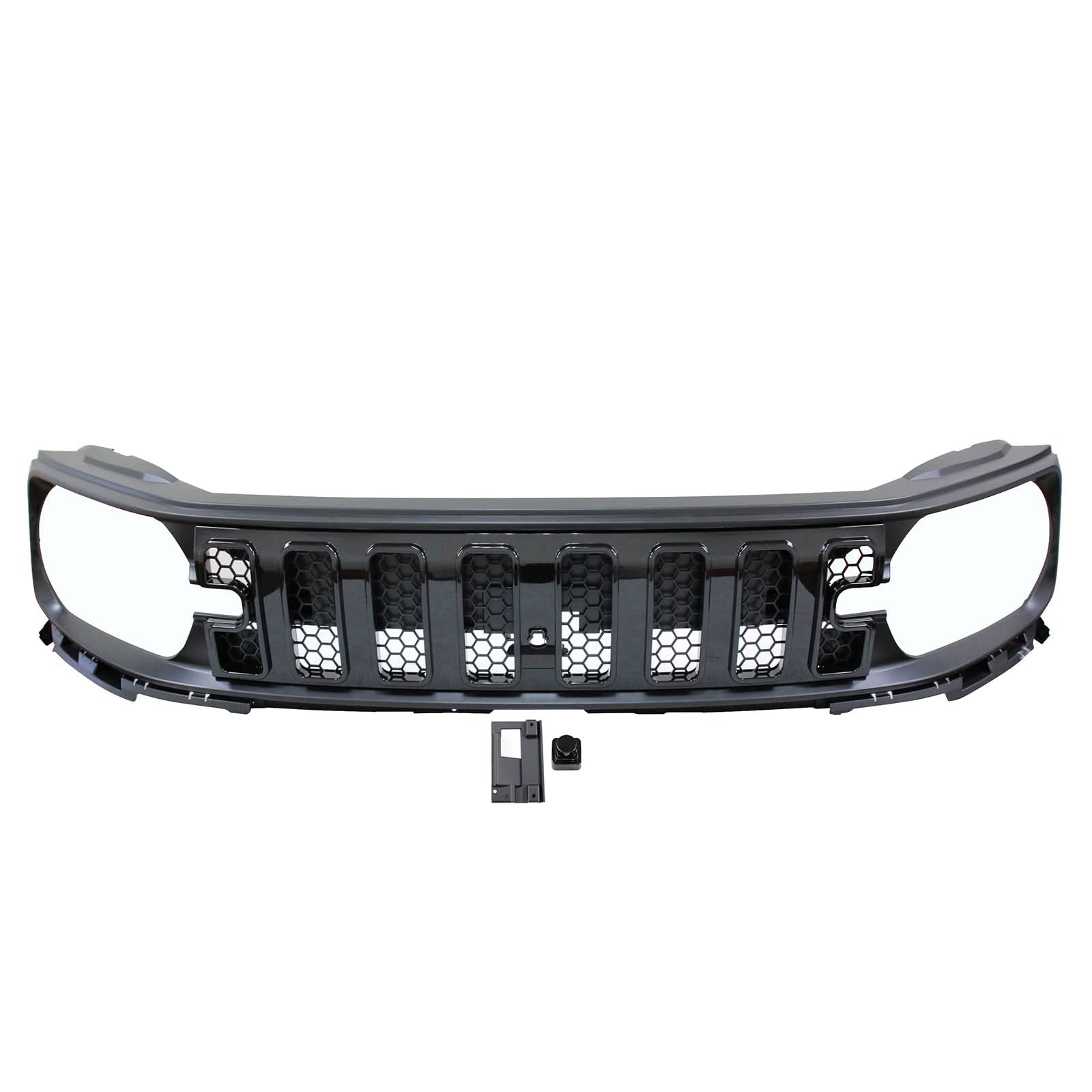 2021-2025 Ford Bronco Sport Grille Upper Guard Gloss Black Mesh Grill