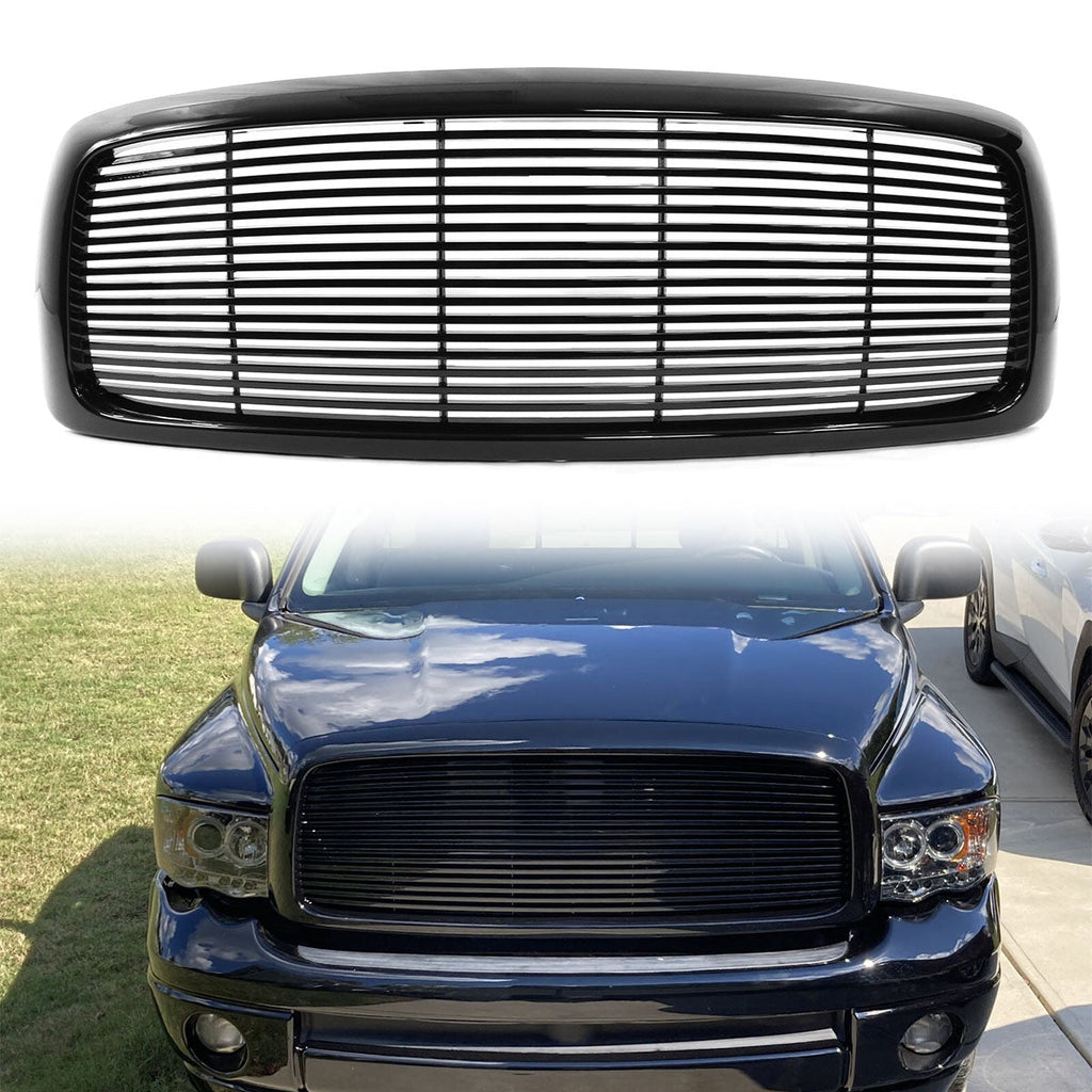 2002-2005 Dodge Ram 1500 2500 3500 Z Style Black Bumper Grille ABS