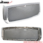2005-2007 Dodge Dakota Honeycomb Sport Mesh Hood Bumper ABS Grille