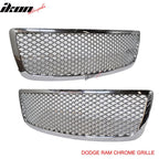 2009-2011 Dodge Ram Hood Grille Z Mesh Style ABS Chrome Plated Mesh