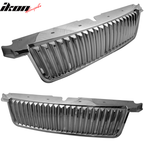 Fits 06-10 Ford Explorer Vertical Chrome Front Bumper Grille ABS