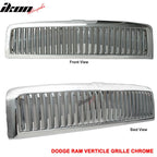 1994-2002 Dodge Ram 1500 2500 3500 Chrome Vertical Grille Unpainted