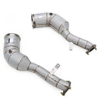Catted Free Flow Stainless Steel Down Pipes for Porsche Macan Turbo GTS - Bull Boost Performance