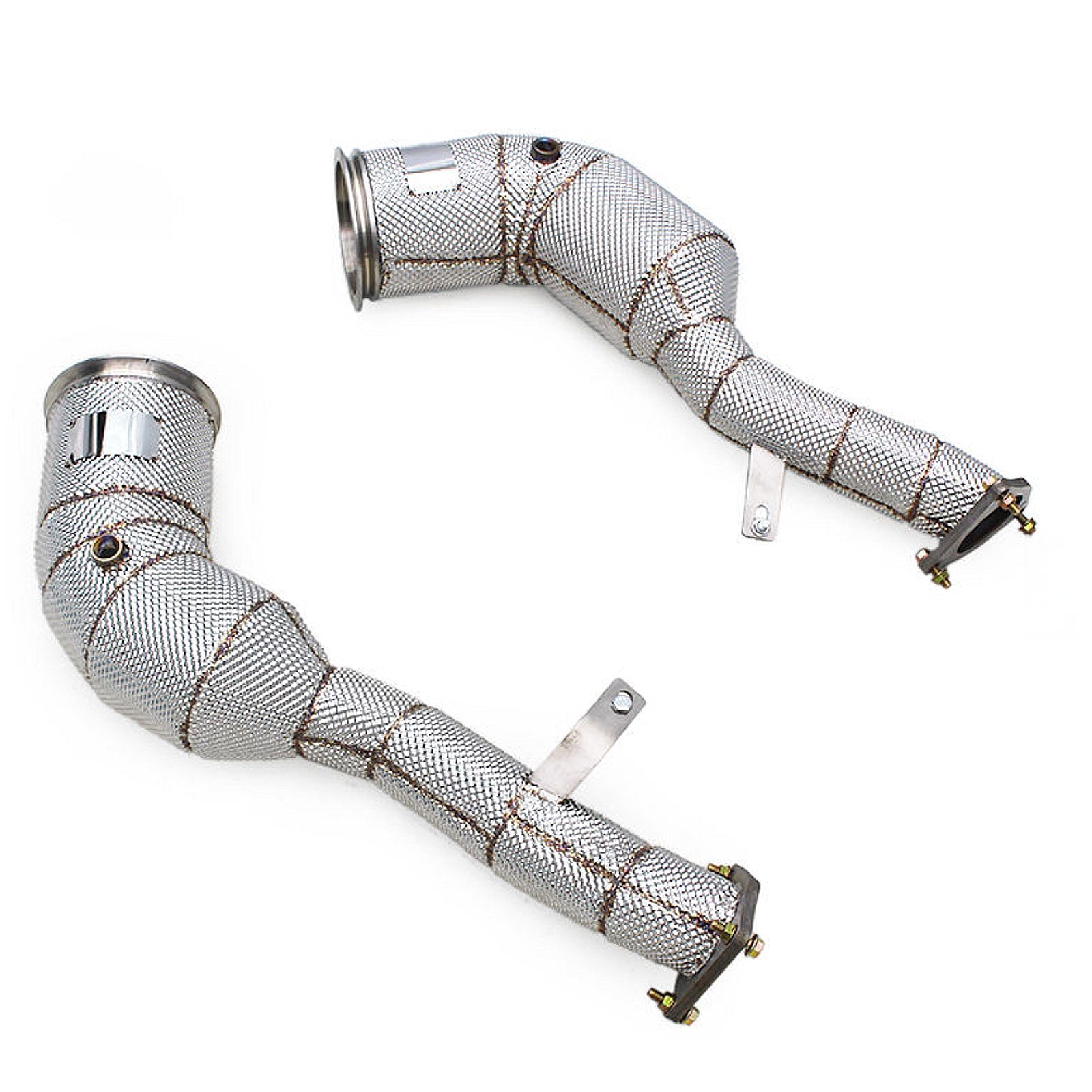 Catted Free Flow Stainless Steel Down Pipes for Porsche Macan Turbo GTS - Bull Boost Performance