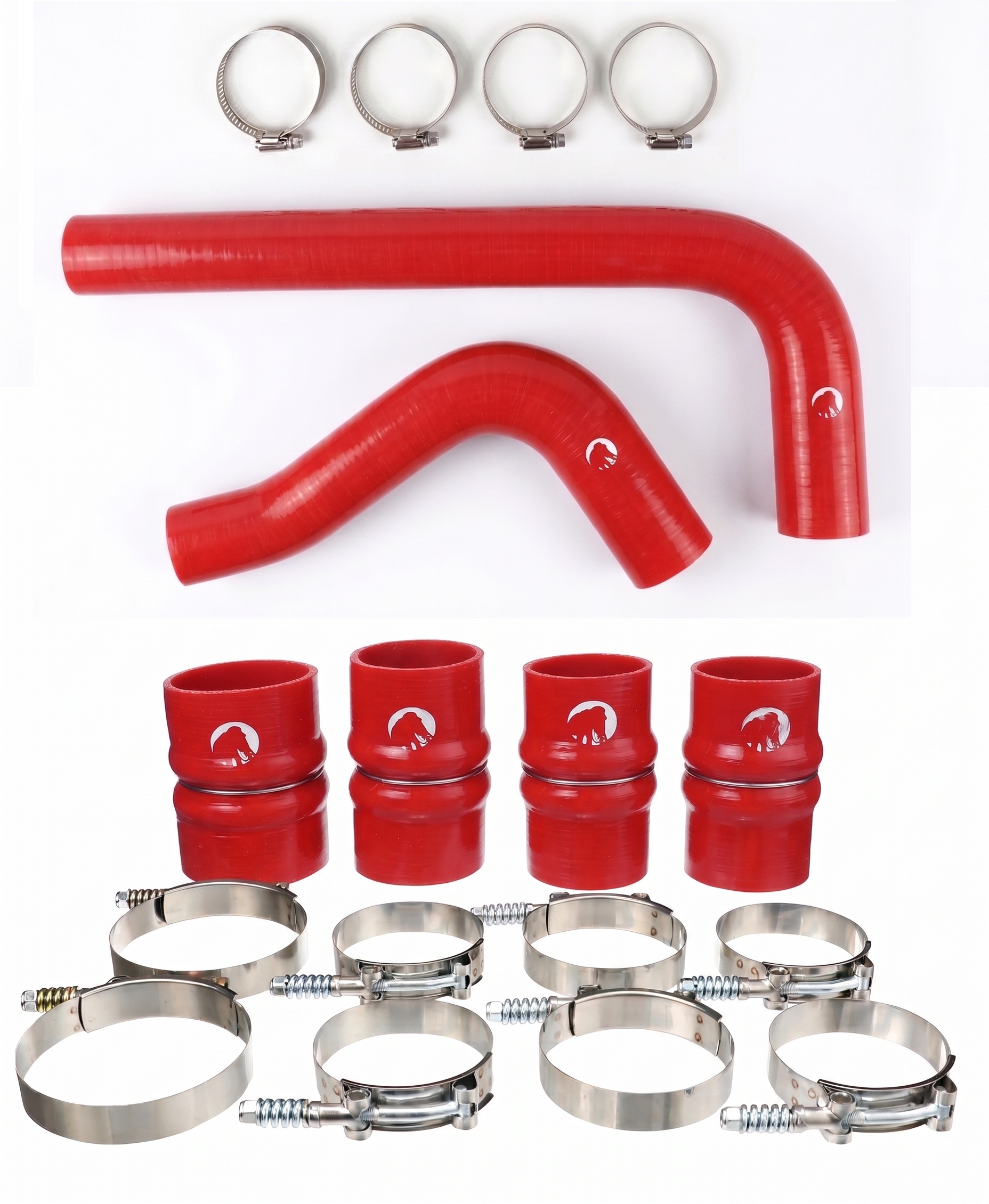Heavy Duty Silicone Intercooler and Coolant Hose Kit Compatible With 2010-2012 Dodge Ram Cummins 2500 3500 6.7L Diesel