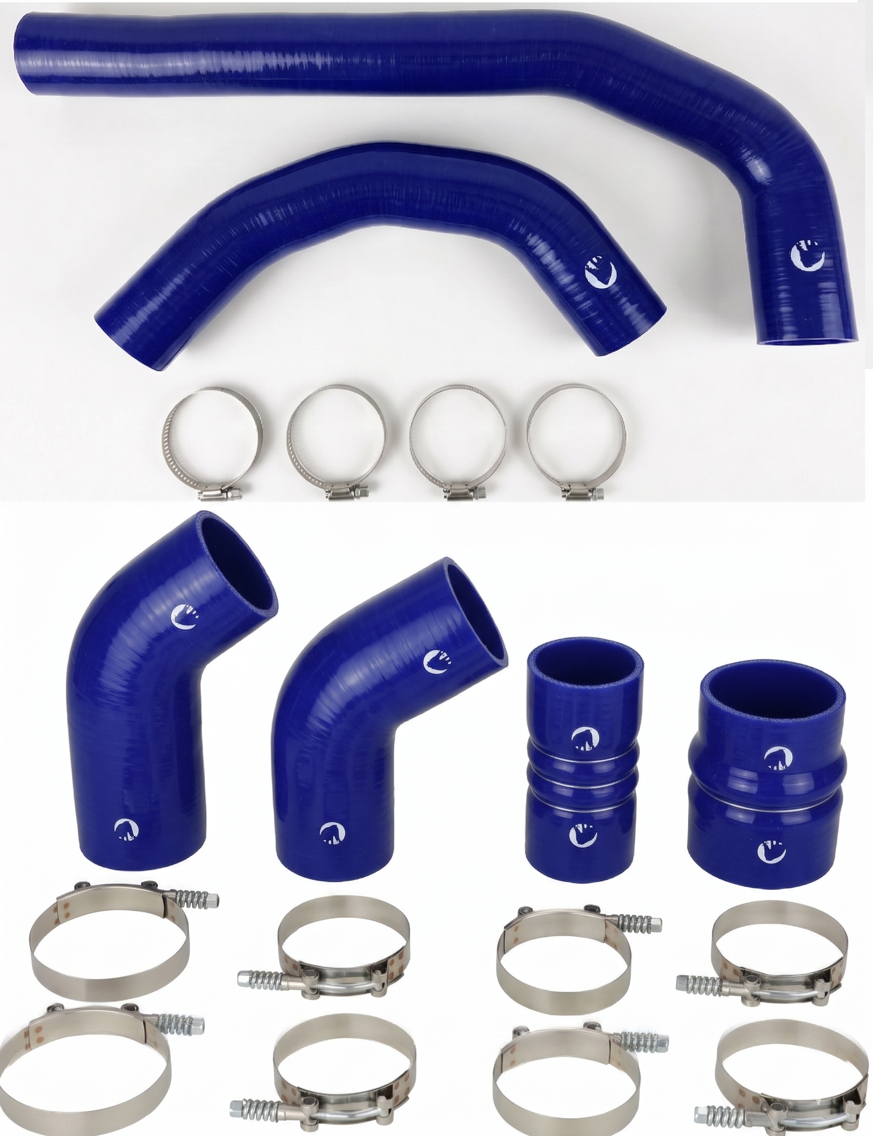 Heavy Duty Silicone Intercooler and Coolant Hose Kit Compatible With 2019-2026 Dodge Ram Cummins 2500 3500 6.7L Diesel - Black