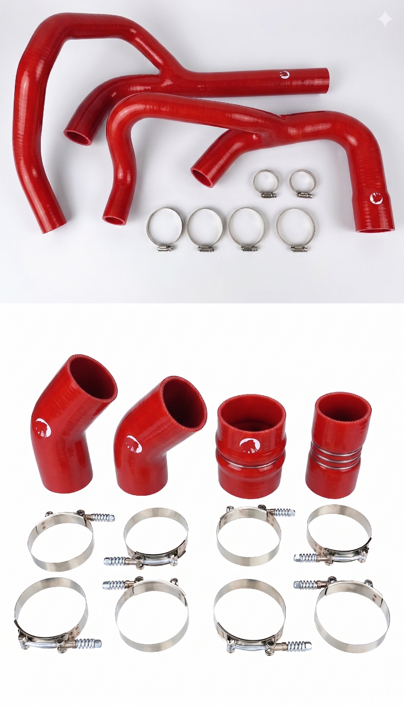 Heavy Duty Silicone Intercooler and Coolant Hose Kit Compatible With 2013-2014 Dodge Ram Cummins 2500 3500 6.7L Diesel