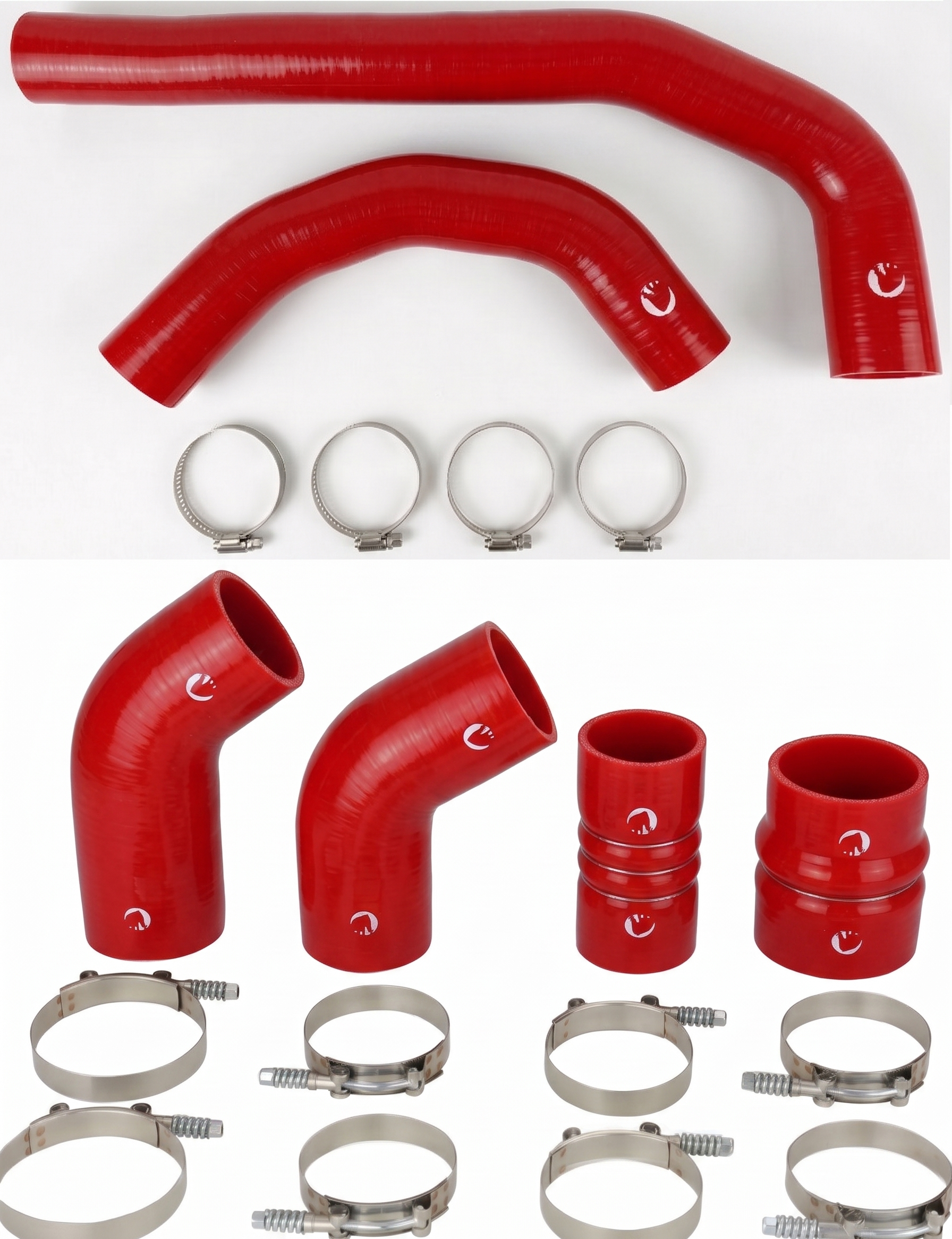 Heavy Duty Silicone Intercooler and Coolant Hose Kit Compatible With 2019-2026 Dodge Ram Cummins 2500 3500 6.7L Diesel - Black