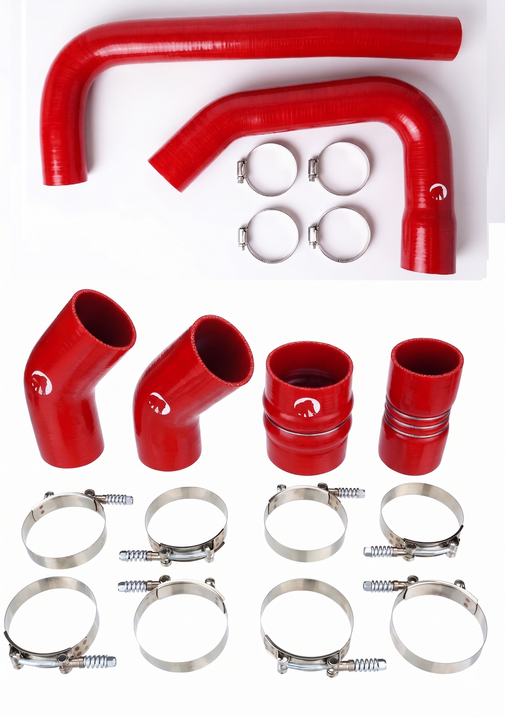 Heavy Duty Silicone Intercooler and Coolant Hose Kit Compatible With 2015-2018 Dodge Ram Cummins 2500 3500 6.7L Diesel