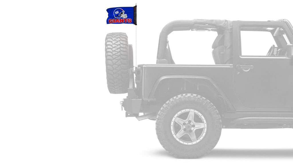 New York Giants 11"x17" Forever Wave Flag for Jeep Wrangler JLU 4-Door 2018-Present