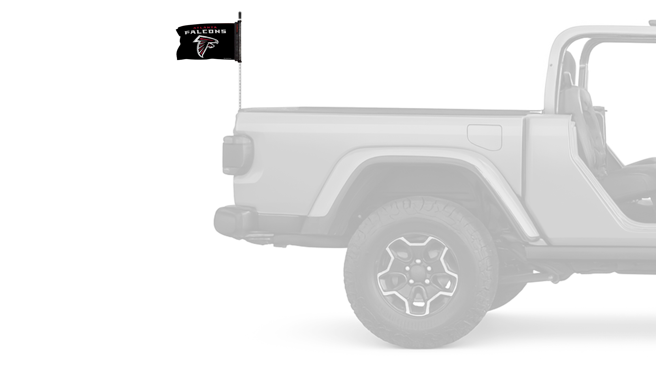 Atlanta Falcons 11"x17" Forever Wave Flag for Jeep Wrangler JLU 4-Door 2018-Present