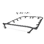 Go Rhino SRM300 40in. Long x 60in. Wide Flat Platform Rack with Quad Overland Rail Kit