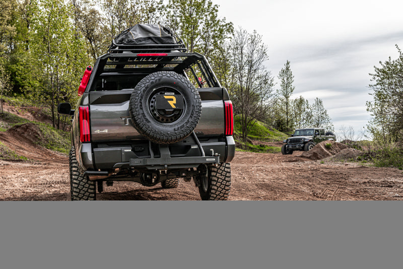 Go Rhino Swing-A-Way Hitch Mounted Tire Carrier (Lic. Plate Lights Not Included) - Textured Black