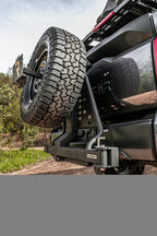 Go Rhino Swing-A-Way Hitch Mounted Tire Carrier (Lic. Plate Lights Not Included) - Textured Black