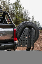 Go Rhino Swing-A-Way Hitch Mounted Tire Carrier (Lic. Plate Lights Not Included) - Textured Black