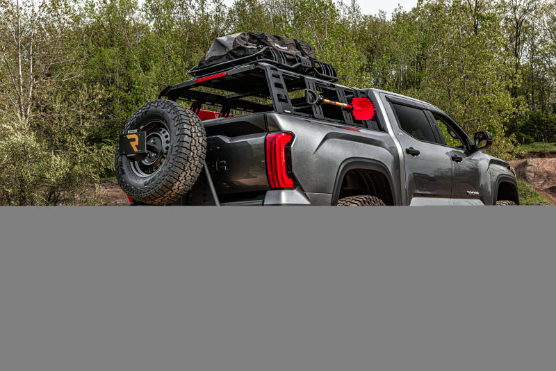 Go Rhino Swing-A-Way Hitch Mounted Tire Carrier (Lic. Plate Lights Not Included) - Textured Black