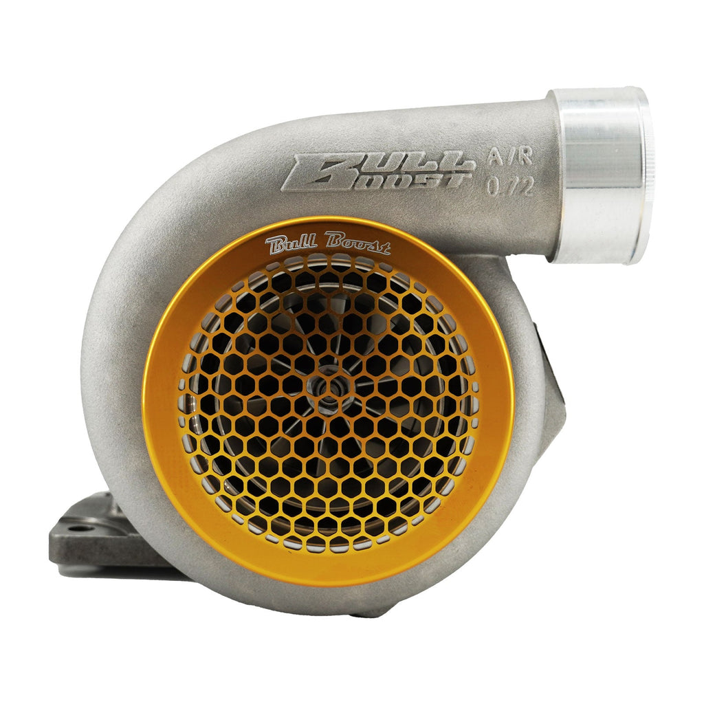 Billet 4" Inch Turbo Inlet Guard Velocity Stack Adapter Bellmouth Intake Hex - Bull Boost Performance