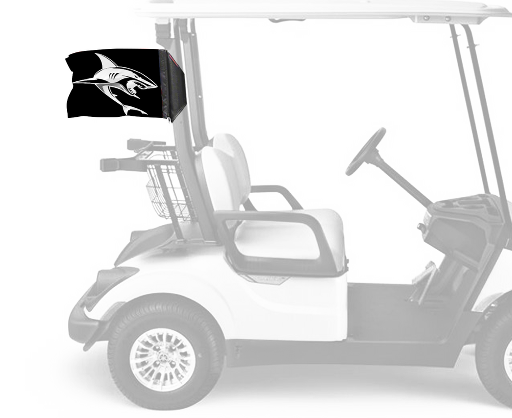 Shark 12"x18" Forever Wave Flag for Golf Carts