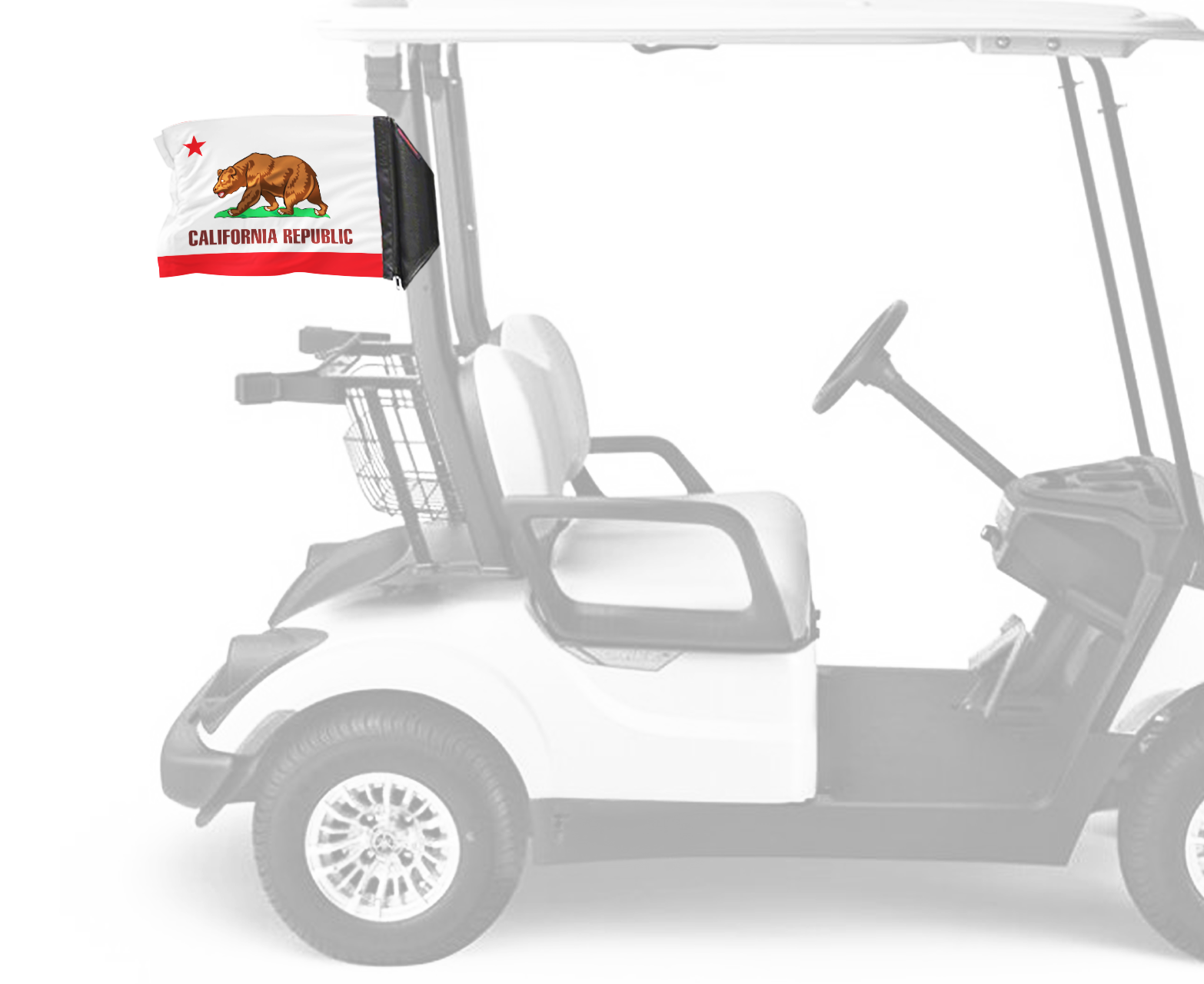 State Flag California 12"x18" Forever Wave Flag for Golf Carts
