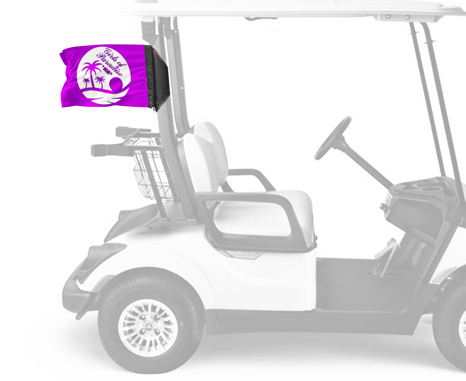 Girls Of Paradise 12"x18" Forever Wave Flag for Golf Carts