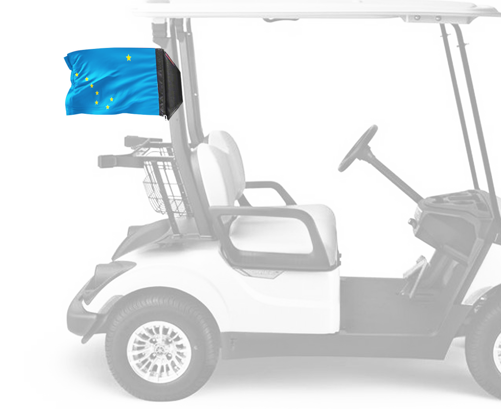 State Flag Alaska 12"x18" Forever Wave Flag for Golf Carts