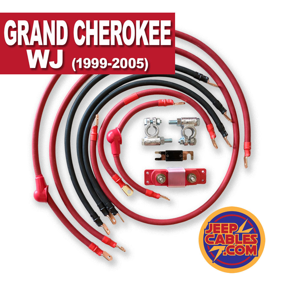 Jeep Grand Cherokee WJ Big 7 Battery Cable Kit (1999-2005) by JS Alternators