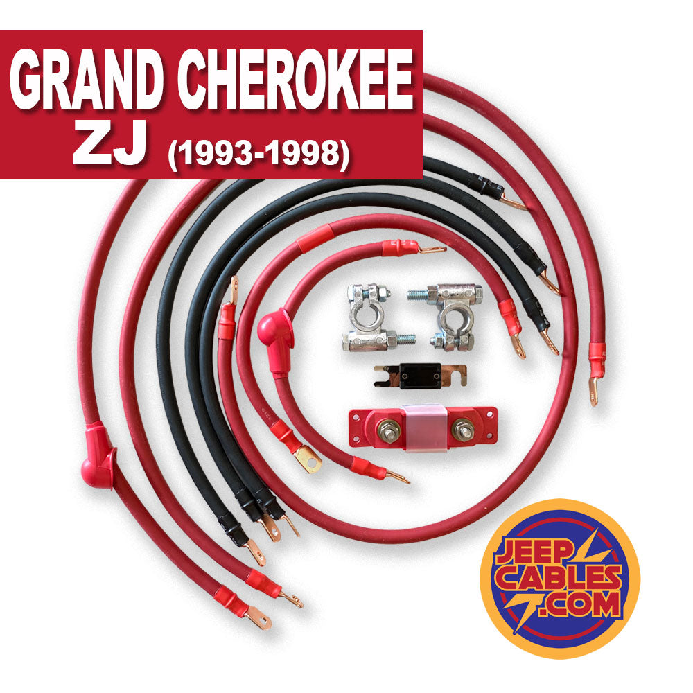 Jeep Grand Cherokee ZJ Big 7 Battery Cable Kit (1993-1998) by JS Alternators