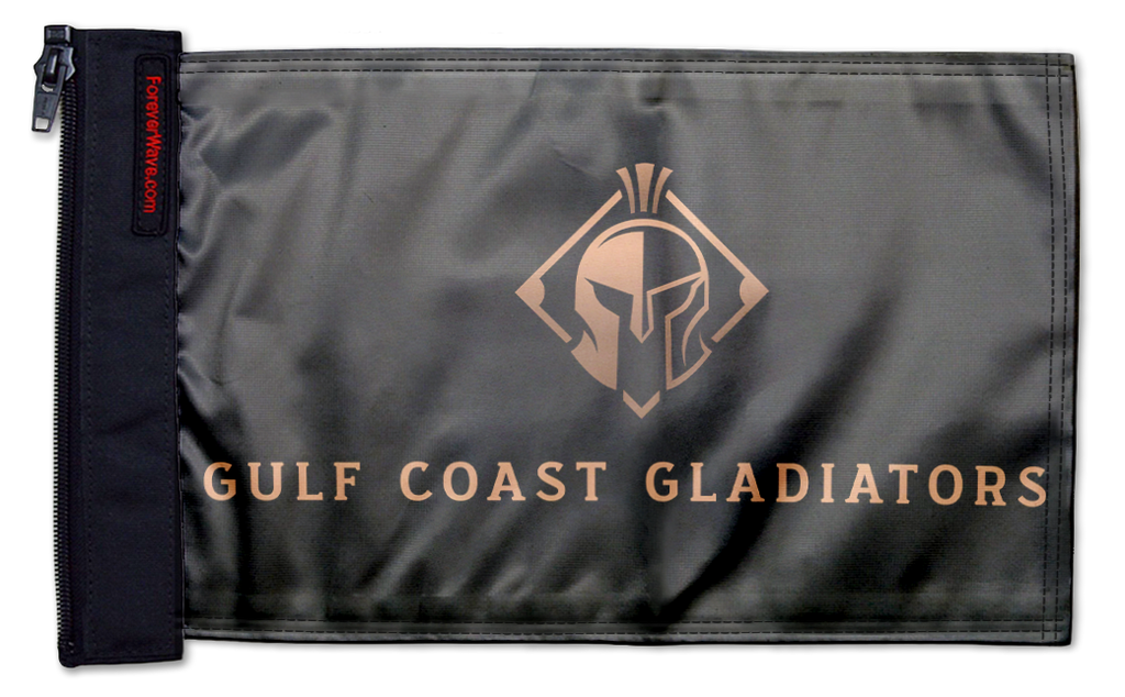 Gulf Coast Gladiators 11"x17" Forever Wave Flag for Jeep Wrangler JLU 4-Door 2018-Present