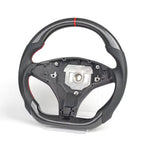 Real Carbon Fiber Sport Steering Wheel for Tesla Model S 2014–2020 & Model X 2016–2020 Black Leather Heated