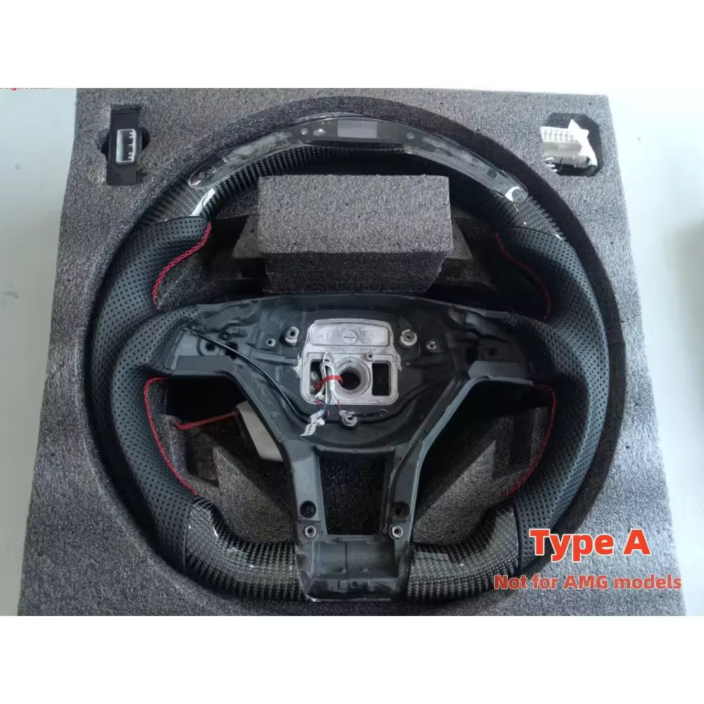 Real LED Steering Wheel for Mercedes-Benz AMG C63 W204, A45, CLA45, W212 & W213 2013–2014