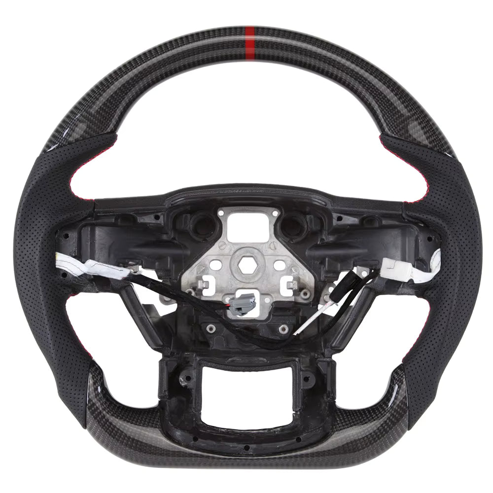 Real Carbon Fiber or Full Leather Heated Steering Wheel for Ford F-150 Raptor 2015-2020