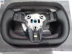 Leather Yoke Heated Steering Wheel for Tesla Model 3/Y White Black Carbon Patches