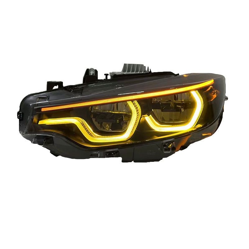 V3 Smoked IKON Tri-Color LED Headlights for BMW F32/F36/F80/F82 M3 & M4 2013-2019