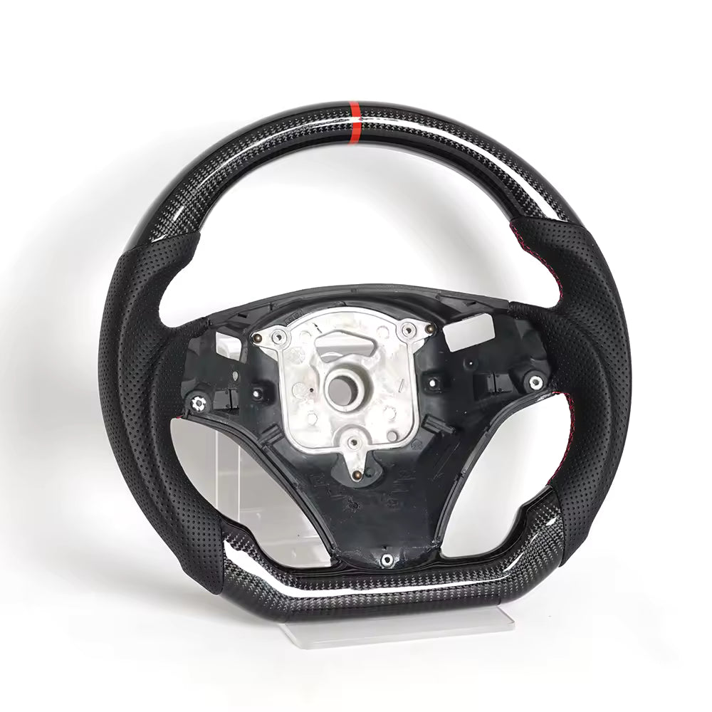 LED Carbon Fiber Steering Wheel for BMW E90 E92 E93 M3, 328i & 335i with Paddle Shifter Cutouts
