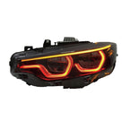 V3 Smoked IKON Tri-Color LED Headlights for BMW F32/F36/F80/F82 M3 & M4 2013-2019