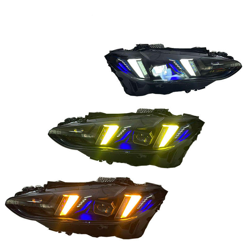 V3 Smoked Snake Eye Tri-Color LED Headlights for BMW G22 4 Series, G80 M3 & G82 M4 2021-2025