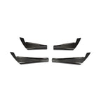 Audi A4 / RS4 B9 (2017-2020) Carbon Fiber Front Canards – RS4 Style Aftermarket Bumper Fins (4PC)