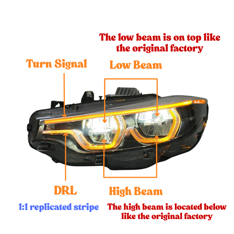 V3 IKON Style LED Headlights for BMW 4 Series F32/F33/F82 2013-2017