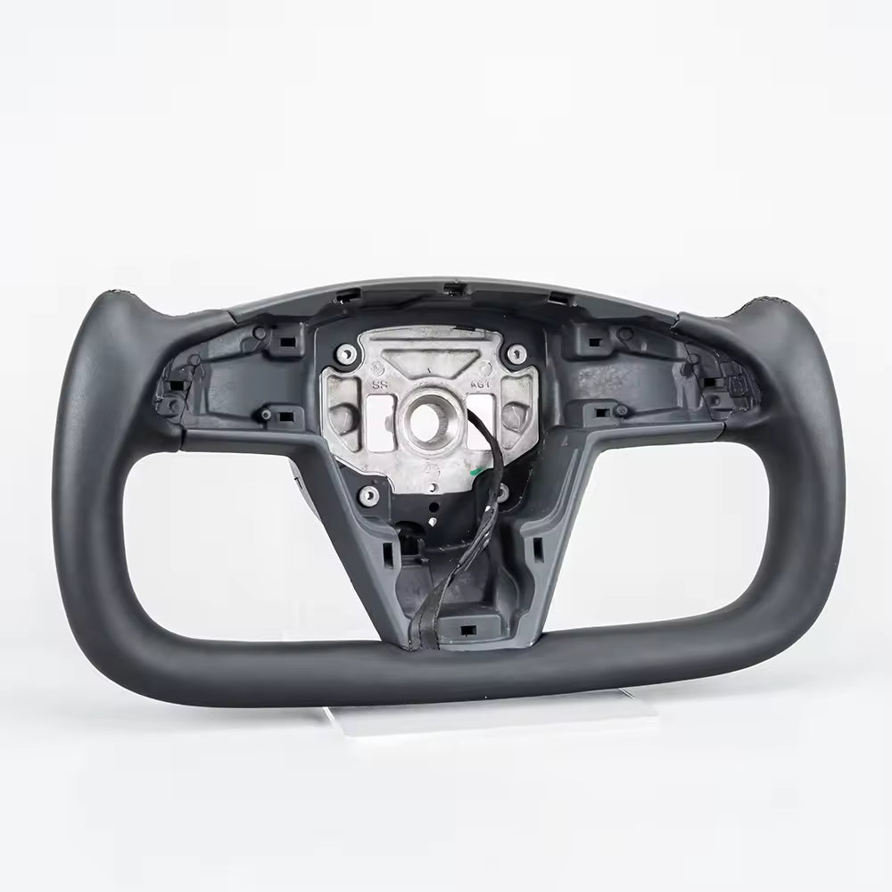 Heated Leather Yoke Steering Wheel for Tesla Model S / Model X 2021-2025