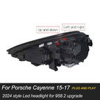 2024 PDLS Matrix Style LED Headlights for Porsche Cayenne 958.2 2015-2017