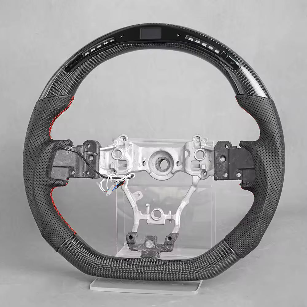 LED Real Carbon Fiber Steering Wheel for Subaru WRX STI S209 2015-2021