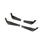 Audi A4 / RS4 B9 (2017-2020) Carbon Fiber Front Canards – RS4 Style Aftermarket Bumper Fins (4PC)