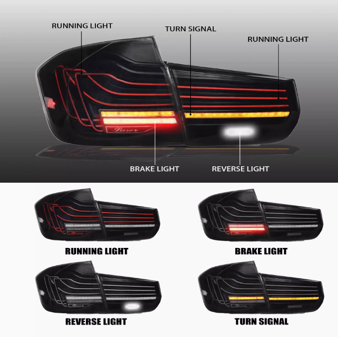 CSL Style LED Tail Lights for BMW 3 Series F30/F35 2012-2018