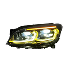 BMW 7 Series F02 G12 Style LED Headlight Assembly with Dual-Color DRL (Yellow / White) 2013 - 2015 (Replaces 63117228423)