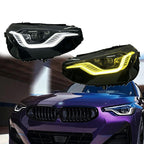 Smoke/Shadow Laser Dual-Color LED Headlights for BMW M2 G42 / 2 Series 2022+